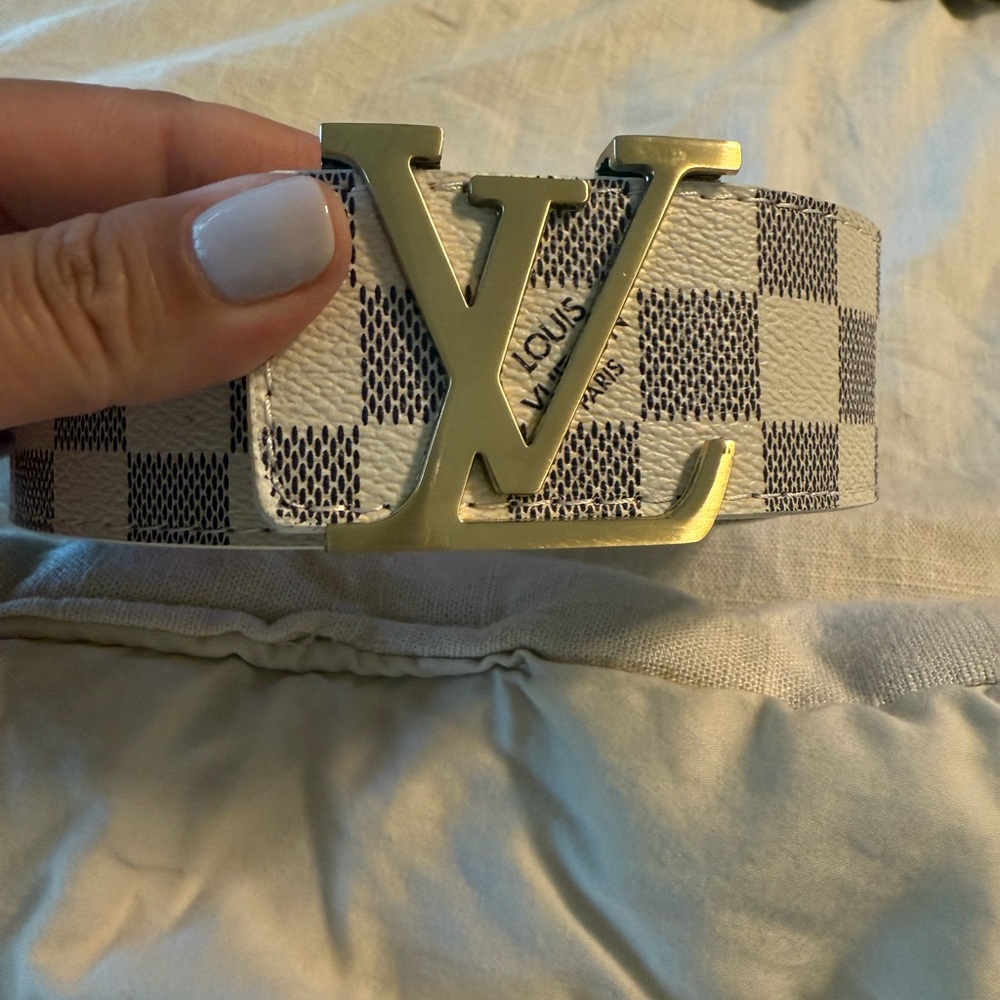 LV Gold and White Belt